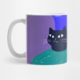 Cat squad with colorful sweaters Mug